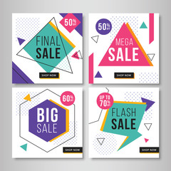 Abstract sale banners for social media. Vol.7