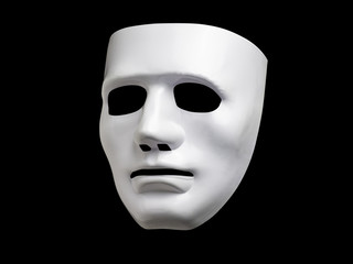 White mask isolated with Clipping Path