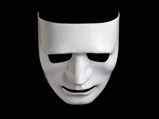 White mask isolated with Clipping Path