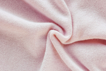 pink cashmere, texture knitted fabric with large folds