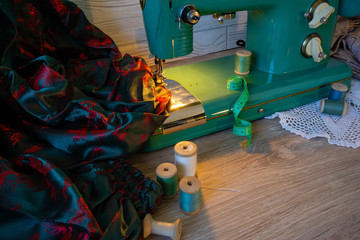 still life with vintage sewing machine