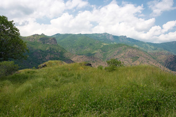 Fototapeta premium Alaverdi, Armenia - Jun 11 2018- Kayan Fortress. a famous Historic site in Alaverdi, Lori, Armenia.