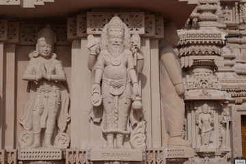 Exterior view of the famous BAPS Shri Swaminarayan Mandir