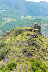 Fototapeta na wymiar Alaverdi, Armenia - Jun 11 2018- Kayan Fortress. a famous Historic site in Alaverdi, Lori, Armenia.