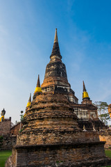 Fototapeta premium Buddha Statue at Wat Yai Chaimongkol, Ayutthaya Historical Park,