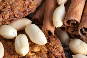 Oatmeal cookies with peanuts