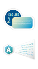 Sticker icon. Abstract paper infografics. Vector in lable style