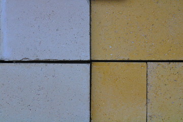 background of brick wall white and yellow