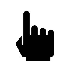 Obraz premium Hand pointing vector illustration, Ramadan related solid icon