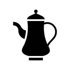 Teapot vector illustration, Ramadan related solid icon