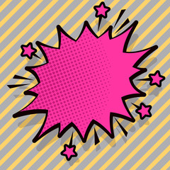 Spiky Blank Fight and Screaming Angry Speech Bubble with Thick Dark Outline Design business concept. Business ad for website and promotion banners. empty social media ad