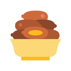 Date palm vector illustration, Ramadan related flat icon