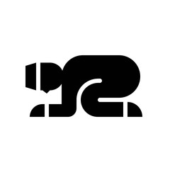 Prostration vector illustration, Ramadan related solid icon