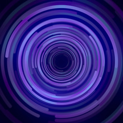 Abstract 3d rendering composition of blue colored circles. Computer generated geometric pattern