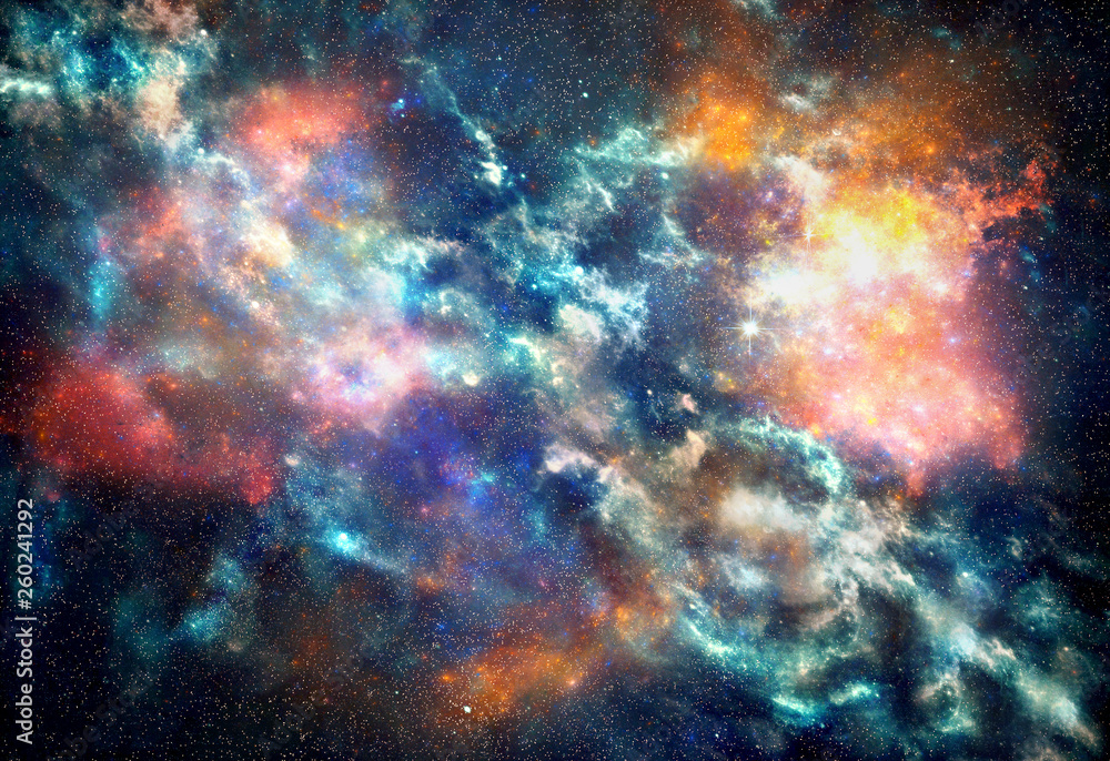 Aufkleber unique abstraction space background for design as a mystical deep space artwork