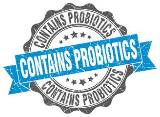 contains probiotics stamp. sign. seal