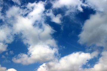 Sunny sky with clouds