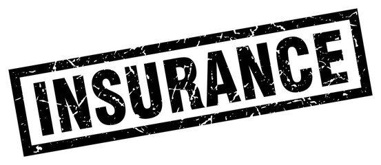 square grunge black insurance stamp