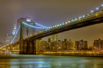 Fototapeta na wymiar New York City Brooklyn bridge