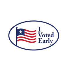 Voting 2020 Icon with Vote, Government, & Patriotic Symbolism and Colors
