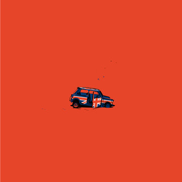 Empty Vehicle with British flag