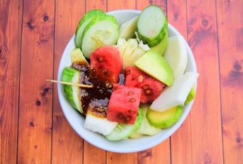 fresh salad on a plate