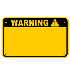 yellow warning sign