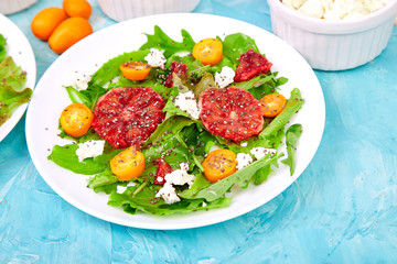 Fresh Citrus Salad. Vegan, vegetarian, clean eating, dieting, food concept.