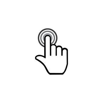 cursor hand icon logo