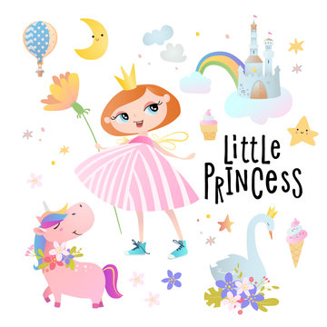 Card design with a little princess.