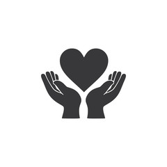 Obraz premium hands human with heart symbol