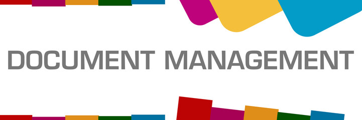 Document Management Colorful Random Shapes Horizontal 