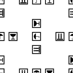 Obraz premium Safety sign glass. Seamless Wallpaper pattern. The ability to stretch to any size in all directions without loss of quality. Vector illustration.