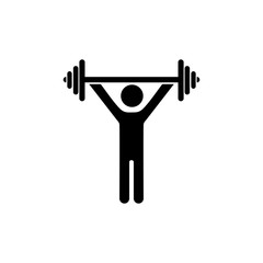 man lifting weight icon