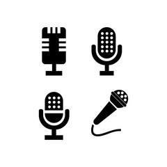 Microphone icons set