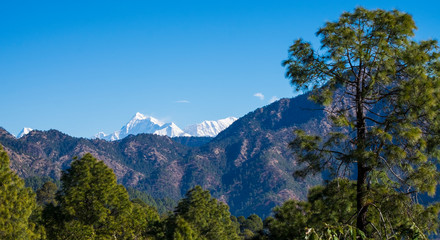 india view of Himalaya moutain from Dwarahat
