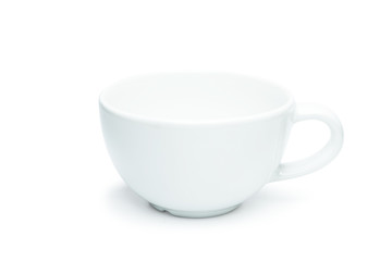 White coffee mug isolated on white background with Clipping path.