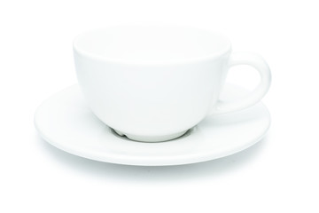 White coffee mug isolated on white background with Clipping path.