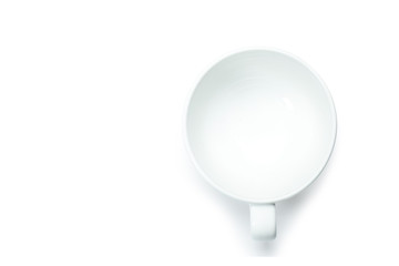 White coffee mug isolated on white background with Clipping path.