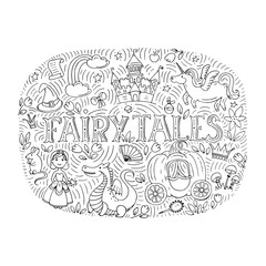 Fairy tales illustration isolated on white background