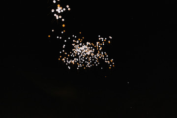 fireworks against the black night sky