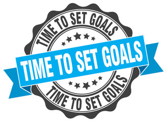 time to set goals stamp. sign. seal