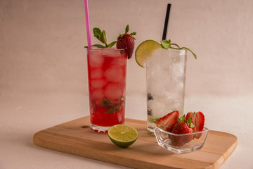 Delicious, refreshing mahito, strawberry