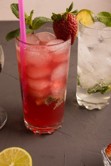 Delicious, refreshing mahito, strawberry