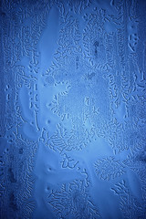 texture ice blue background / abstract blurred background winter ice, ice-covered glass