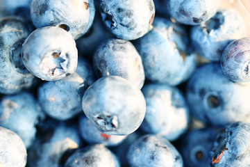 fresh berries blueberries close-up scattered