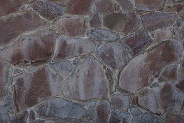 brown gray cobble stone texture in concrete foundation wall