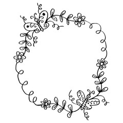 Floral frame background