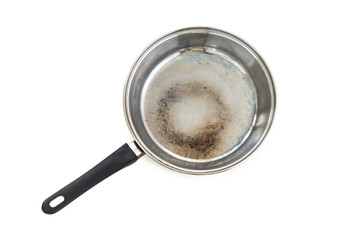 Old pan on isolated white background