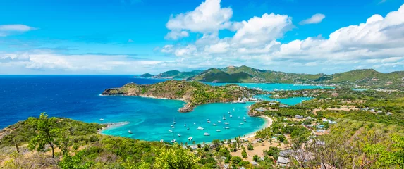 Foto op Canvas Panoramic landscape of Shirley Heights, Antigua and Barbuda © Nancy Pauwels
